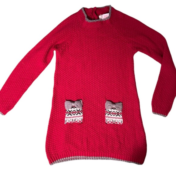 Heirloom by Polly Flinders Girls Sweater Dress - Sz. 6X. Darling Holiday Dress - Picture 7 of 9